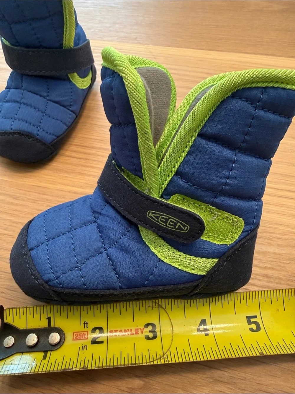 KEEN Baby Blue & Lime Winter Booties